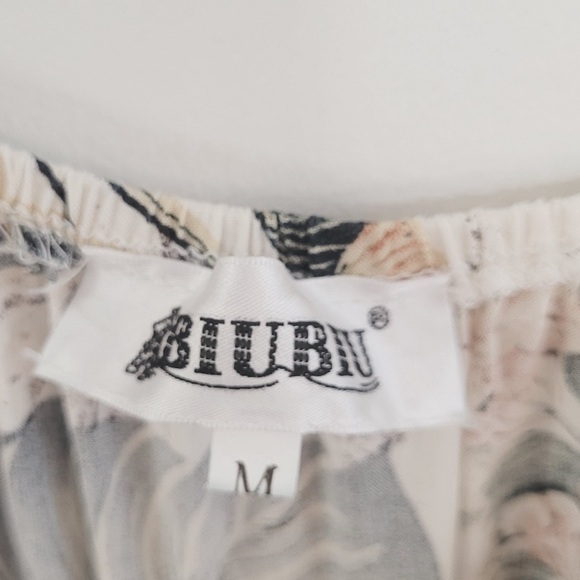 3/$25 Biubiu White Floral Romper with Maxi Skirt Overlay - Picture 4 of 4